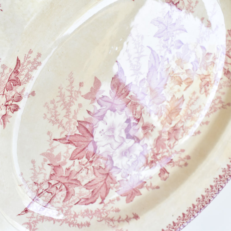 Antique Oval Plate Onann Eglantines