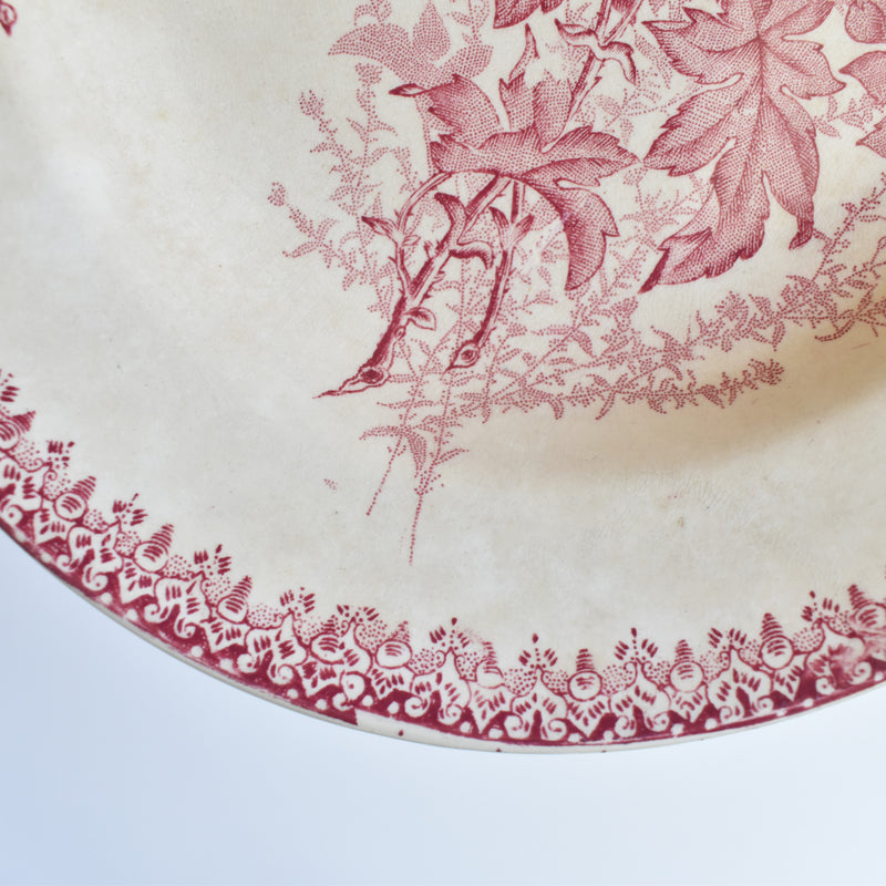 Antique Oval Plate Onann Eglantines