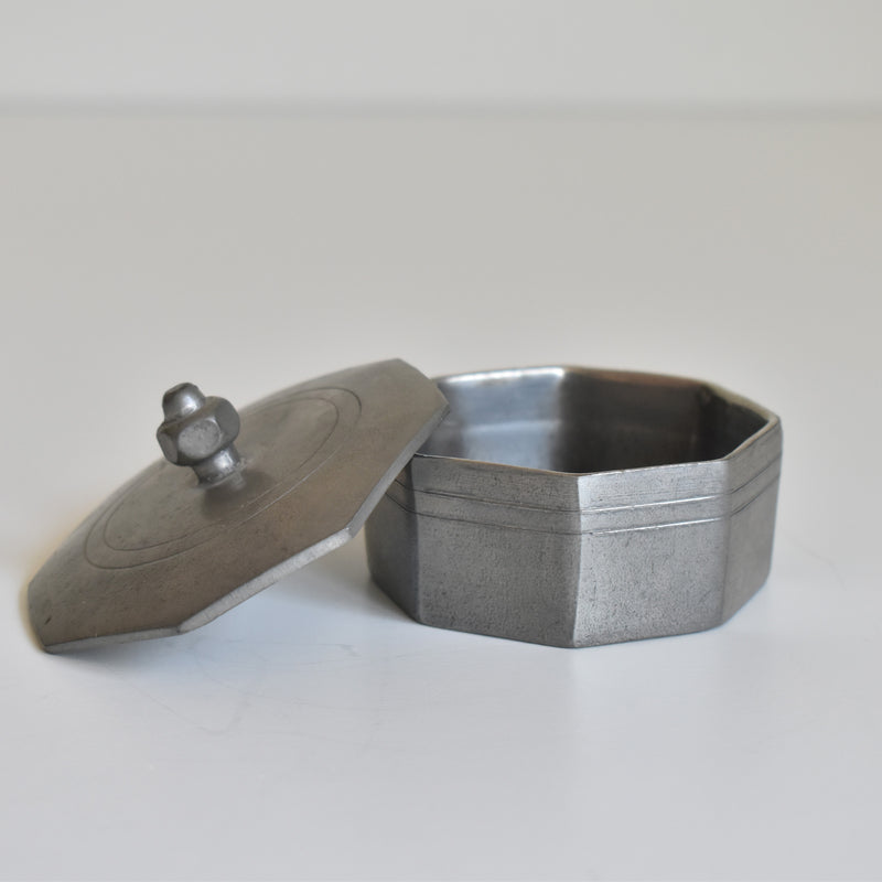 ヴィンテージピューター スモールオクトゴナルボックス