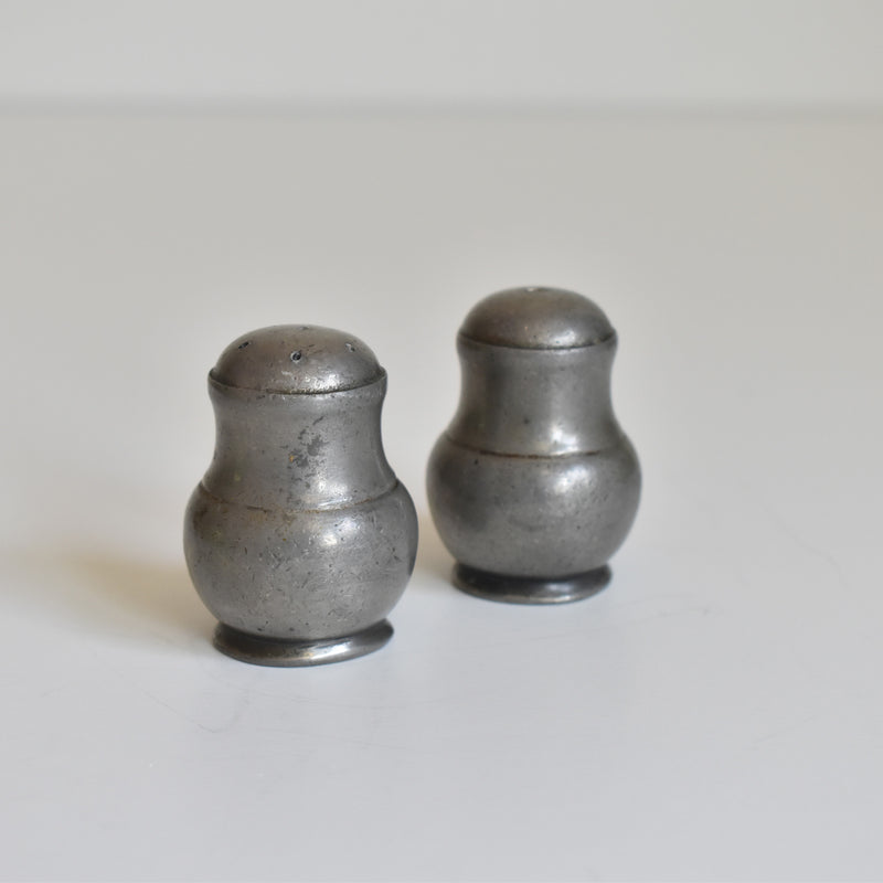 Vintage Pewter Salt & Pepper