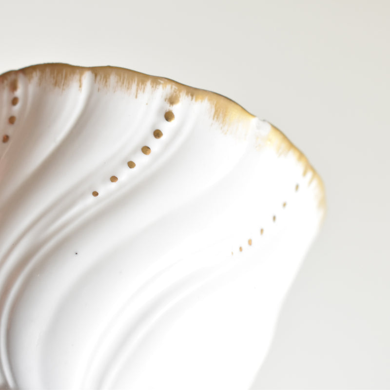 Vintage Cup Digoin & Sarreguemines Perle white&gold E