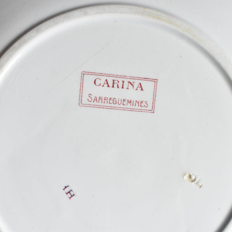 Antique Plate U&C Sarreguemines Carina C