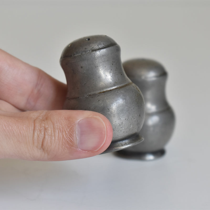 Vintage Pewter Salt & Pepper