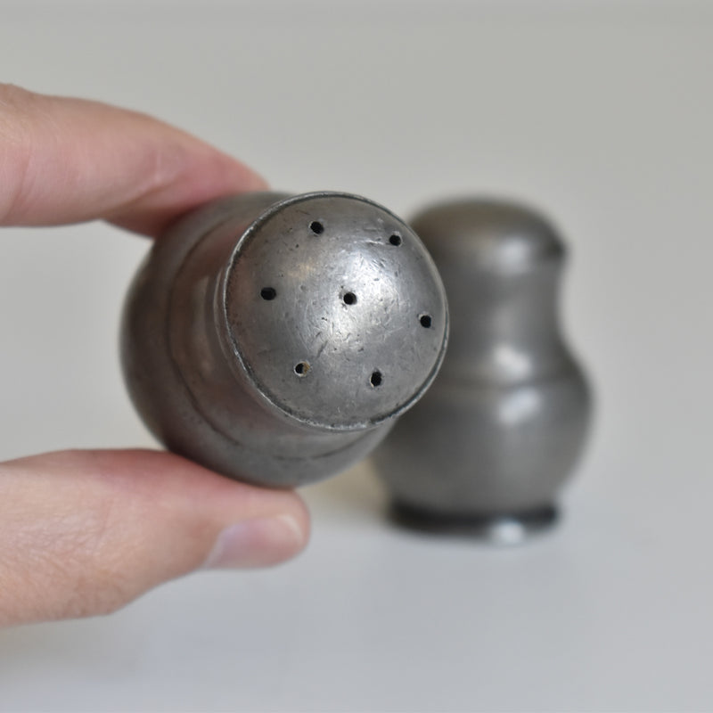 Vintage Pewter Salt & Pepper