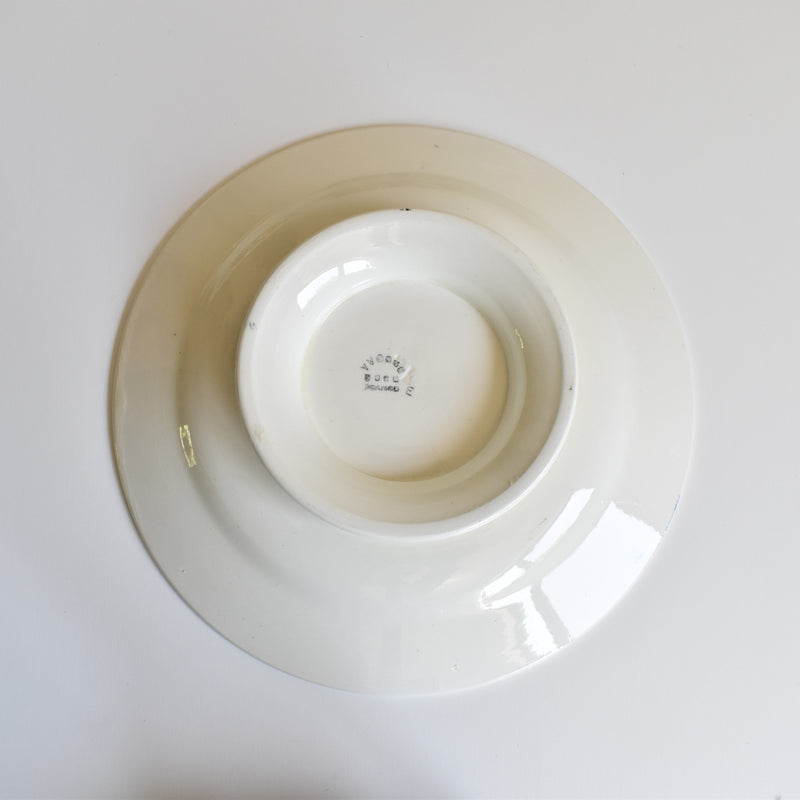Vintage Pedestal Plate HBCM Creil et Montereau Yvonne