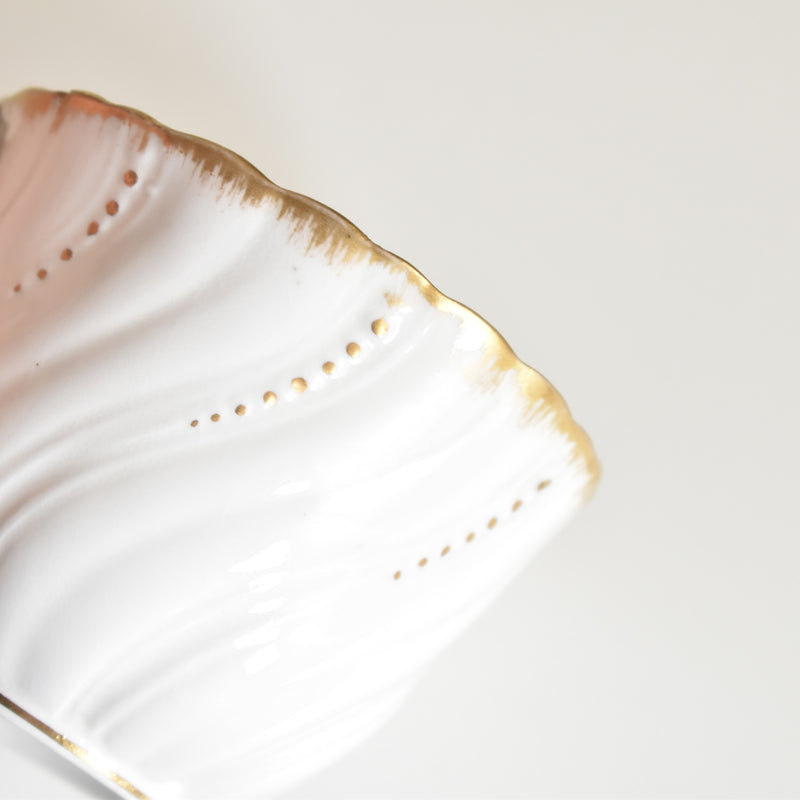 Vintage Cup Digoin & Sarreguemines Perle white & gold F