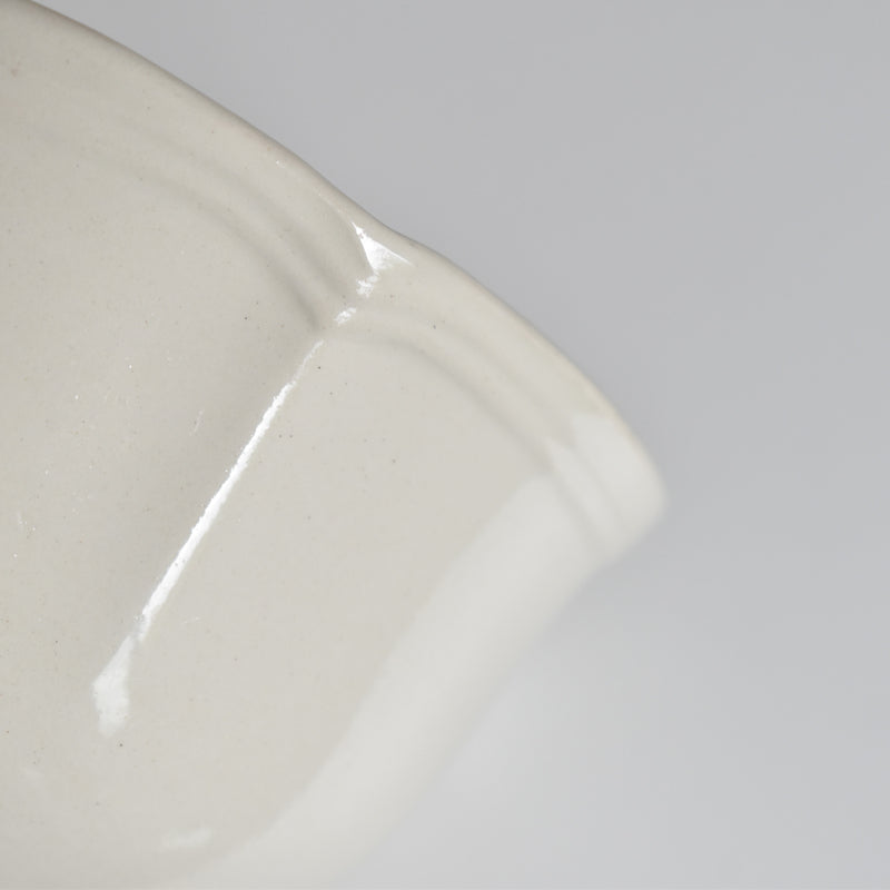 Vintage Chocolate Cup & Saucer Digoin & Sarreguemines Ivoire Petal Rim B