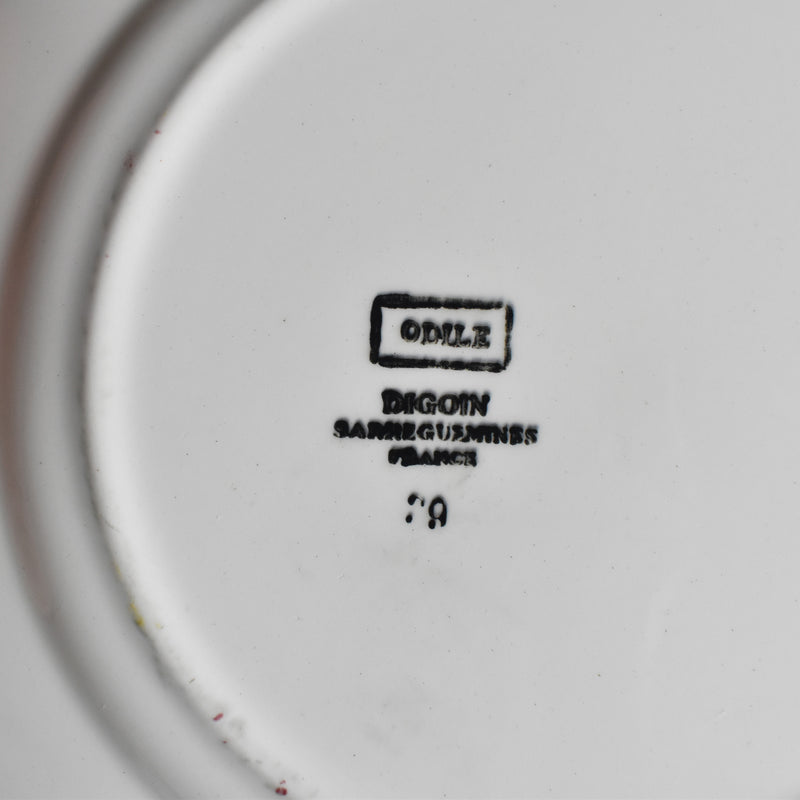 Vintage Plate Digoin & Sarreguemines Odile A