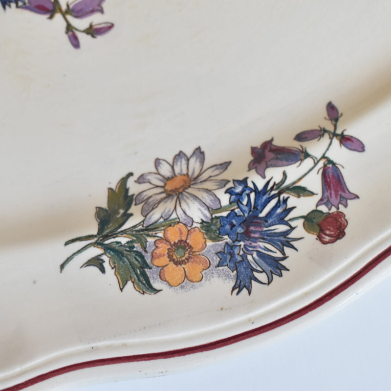 Vintage Oval Platter, Digoin & Sarreguemines Agreste