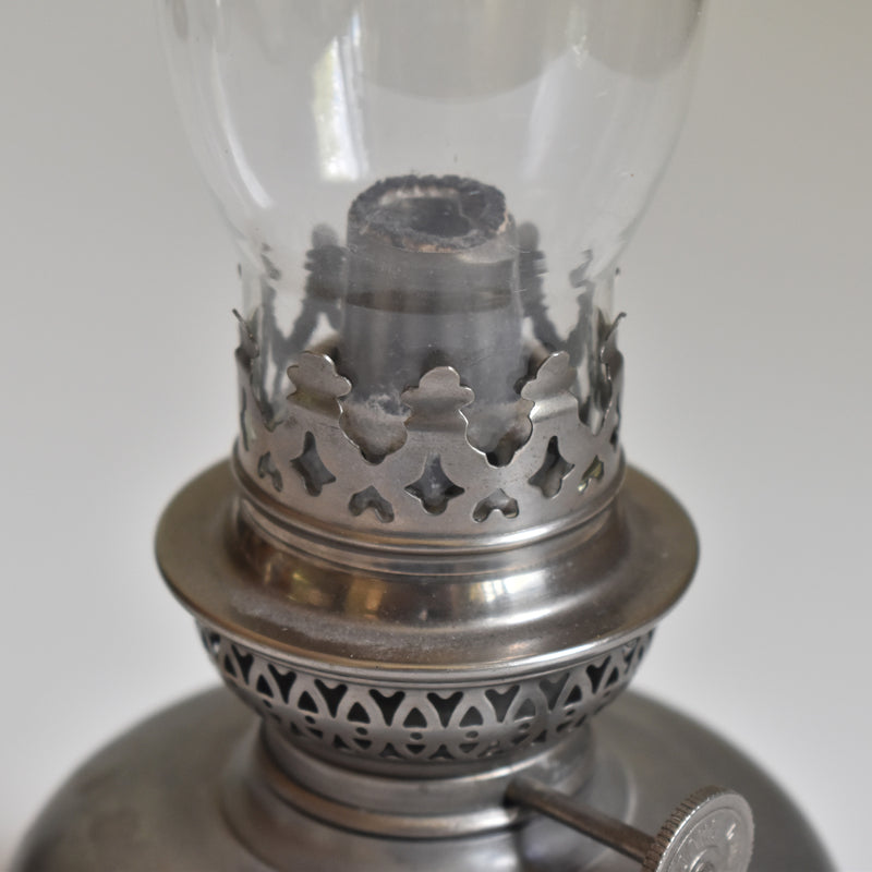 Vintage Pewter Oil Lamp