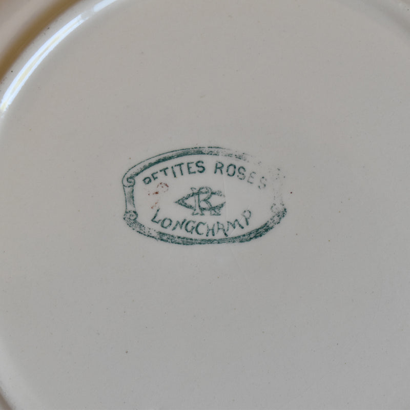 Antique plate Longchamp Petites roses