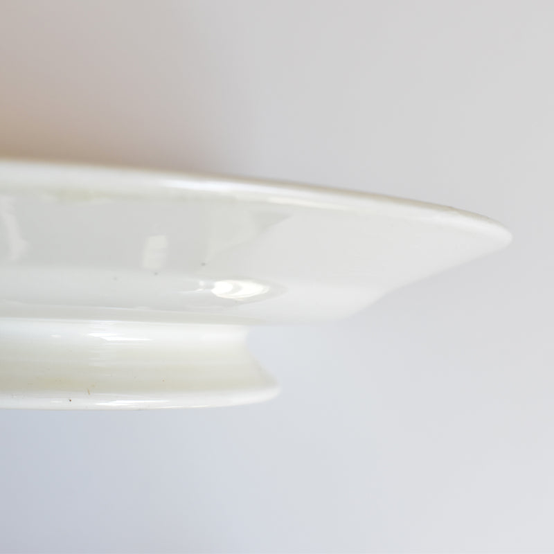 Vintage Pedestal Plate HBCM Creil et Montereau Yvonne