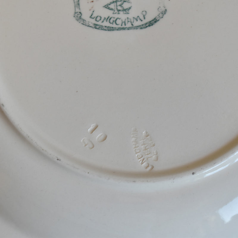 Antique plate Longchamp Petites roses