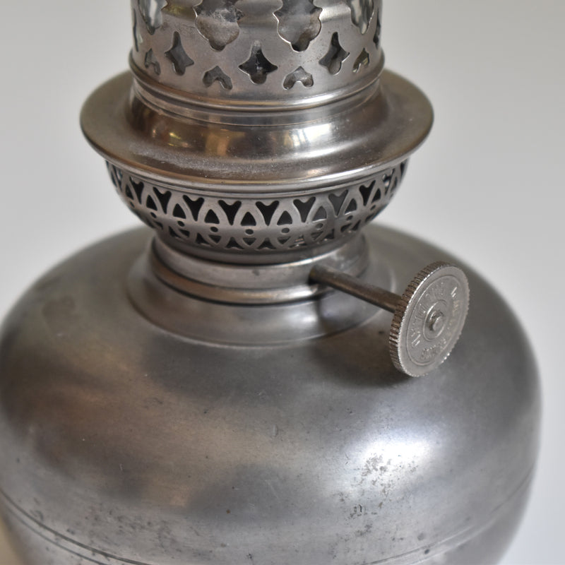 Vintage Pewter Oil Lamp