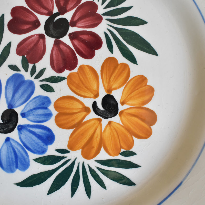 Vintage Pedestal Plate HBCM Creil et Montereau Yvonne