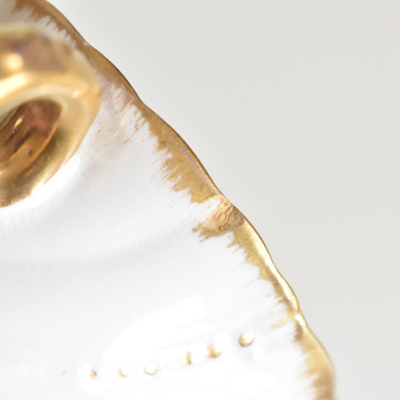 Vintage Cup Digoin & Sarreguemines Perle white & gold F