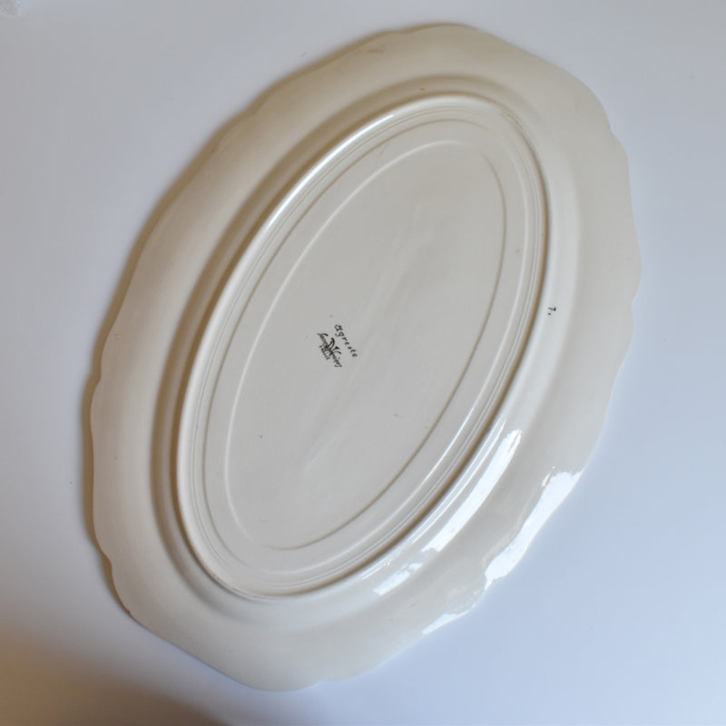 Vintage Oval Platter, Digoin & Sarreguemines Agreste