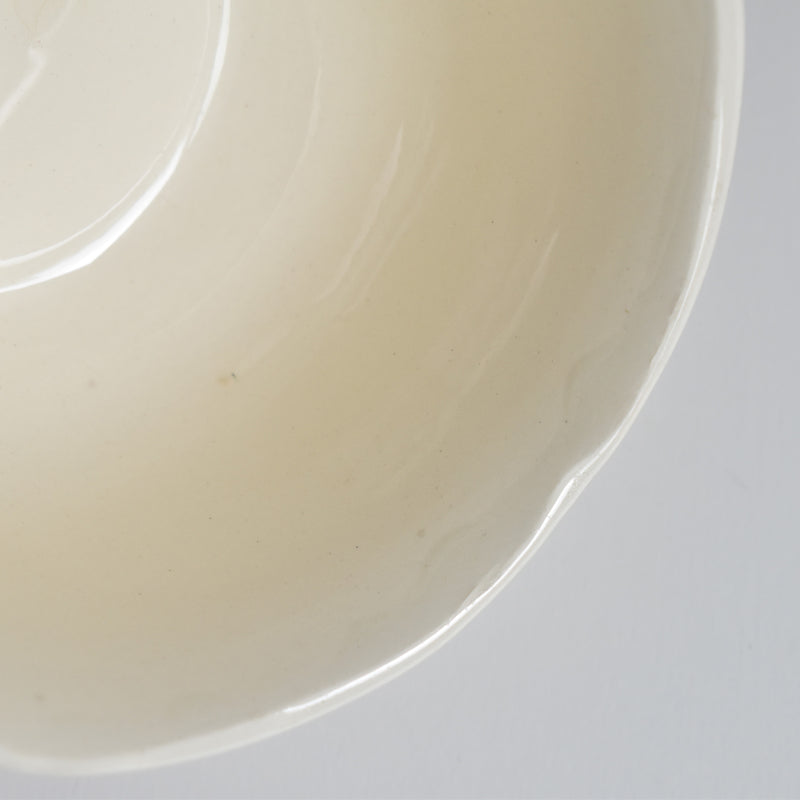 Vintage Chocolate Cup & Saucer Digoin & Sarreguemines Ivoire Petal Rim B
