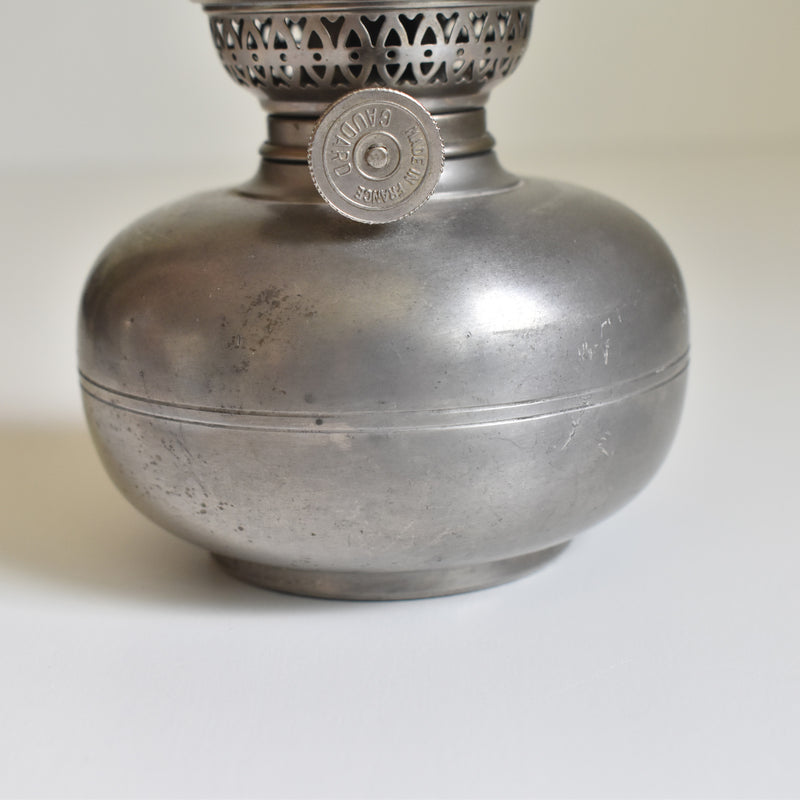 Vintage Pewter Oil Lamp