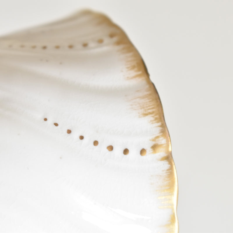 Vintage Cup Digoin & Sarreguemines Perle white & gold F