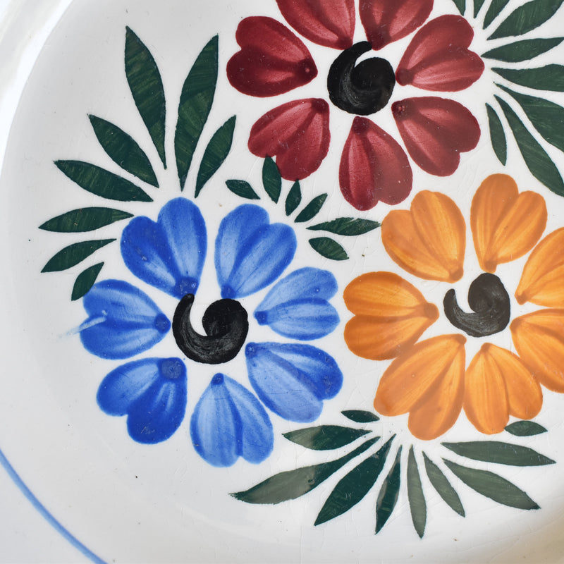 Vintage Pedestal Plate HBCM Creil et Montereau Yvonne
