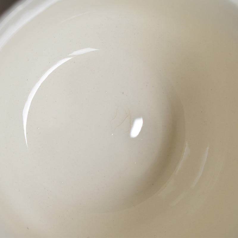 Vintage Chocolate Cup & Saucer Digoin & Sarreguemines Ivoire Petal Rim B