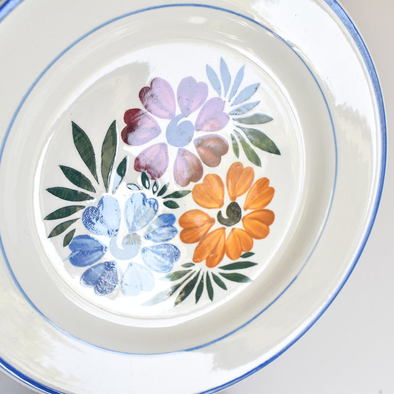 Vintage Pedestal Plate HBCM Creil et Montereau Yvonne