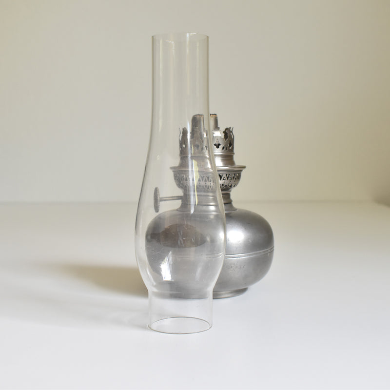 Vintage Pewter Oil Lamp