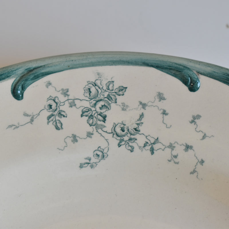 Antique plate Longchamp Petites roses