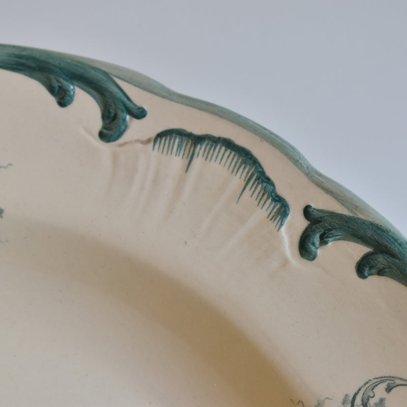 Antique plate Longchamp Petites roses