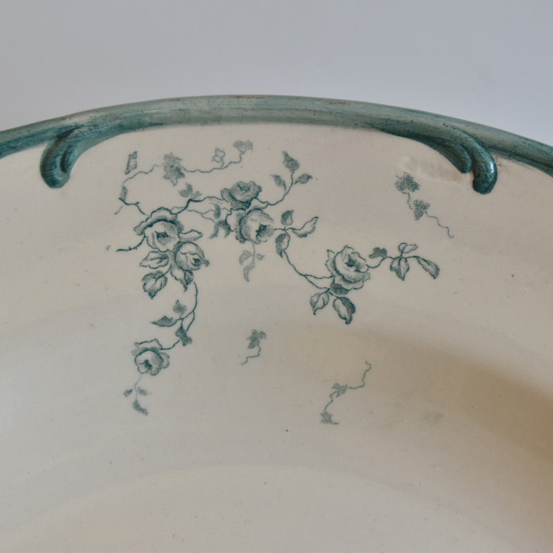 Antique plate Longchamp Petites roses