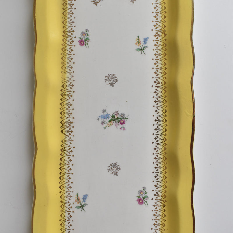 Vintage Rectangular Cake Plate Digoin & Sarreguemines n°9436