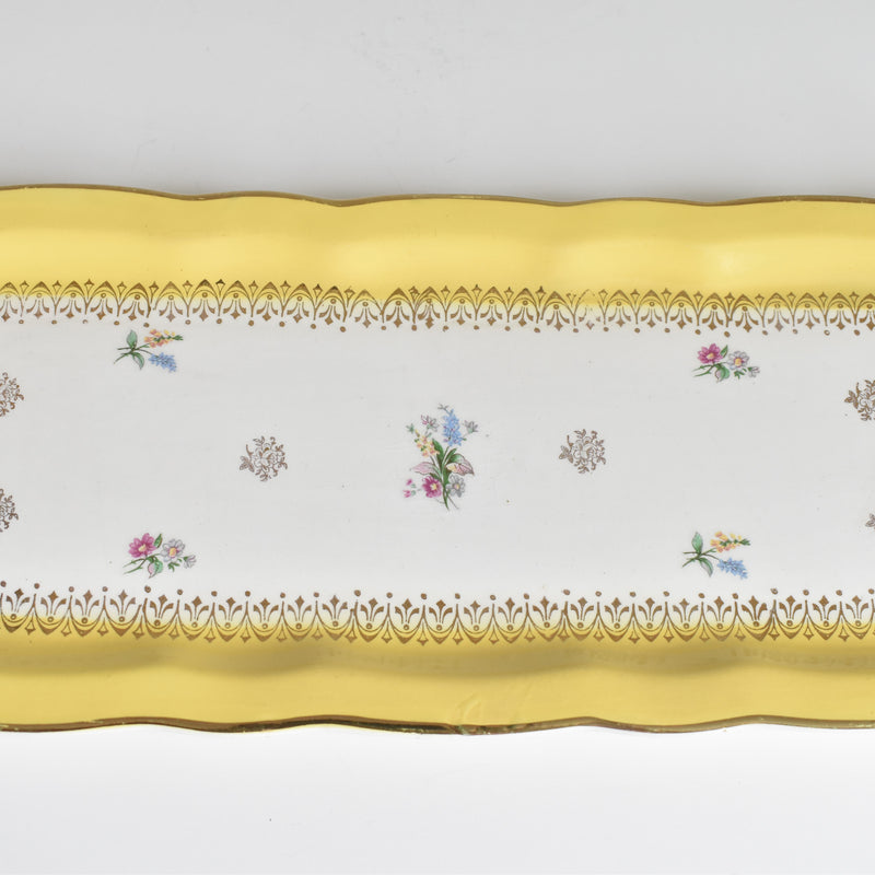 Vintage Rectangular Cake Plate Digoin & Sarreguemines n°9436