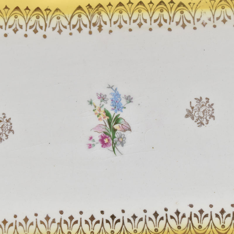 Vintage Rectangular Cake Plate Digoin & Sarreguemines n°9436