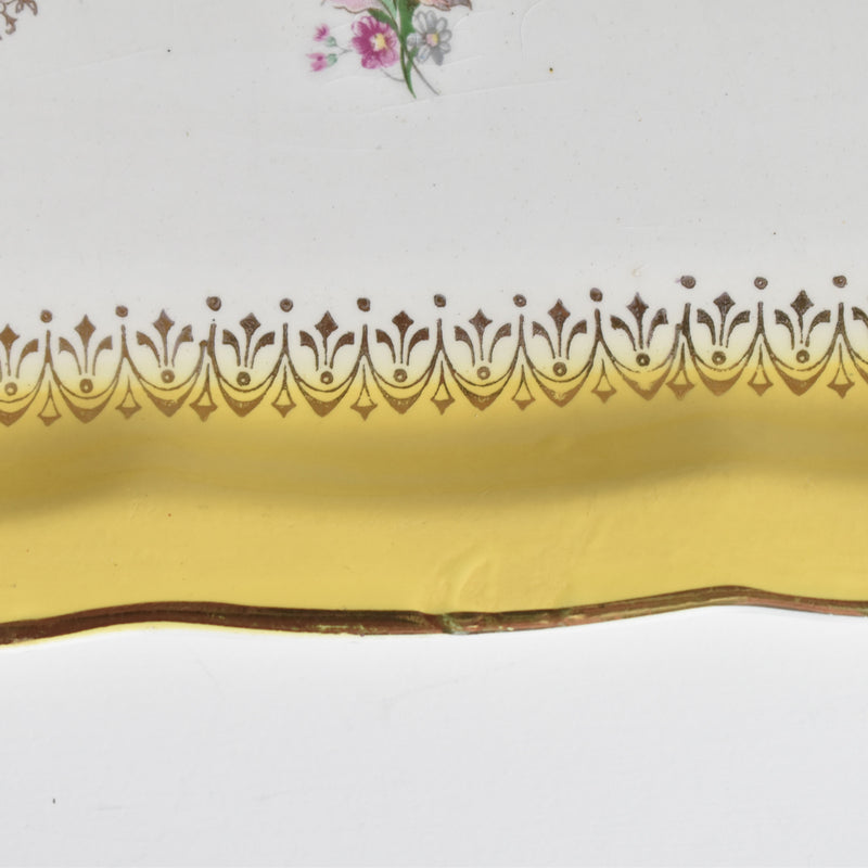 Vintage Rectangular Cake Plate Digoin & Sarreguemines n°9436