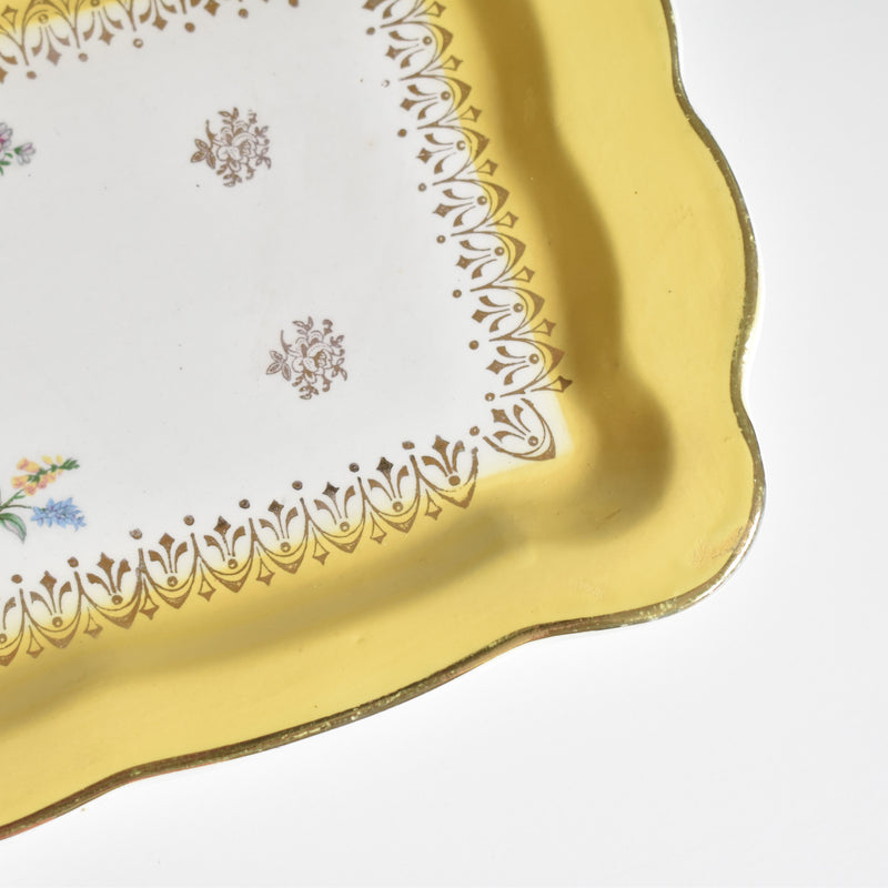 Vintage Rectangular Cake Plate Digoin & Sarreguemines n°9436