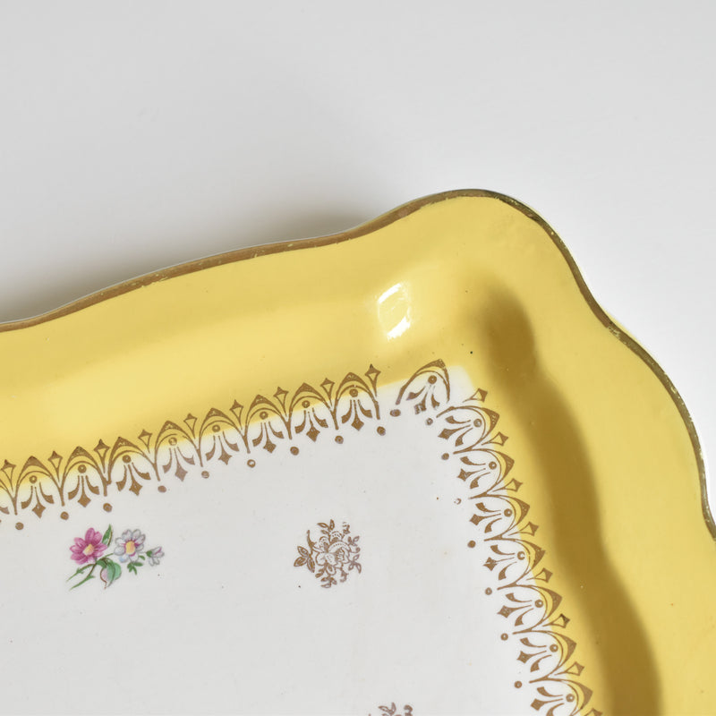 Vintage Rectangular Cake Plate Digoin & Sarreguemines n°9436