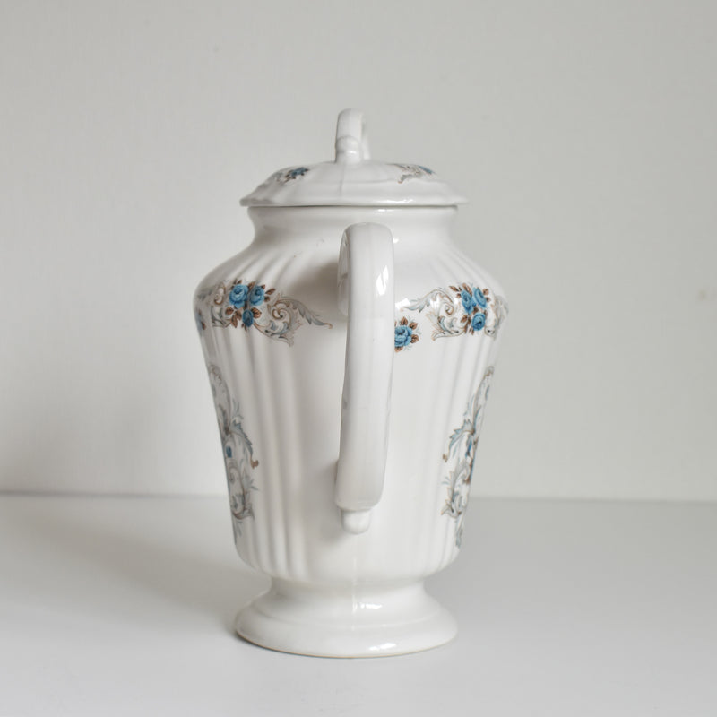 Vintage Coffee Pot Olssy Mulandellu Roses bleues