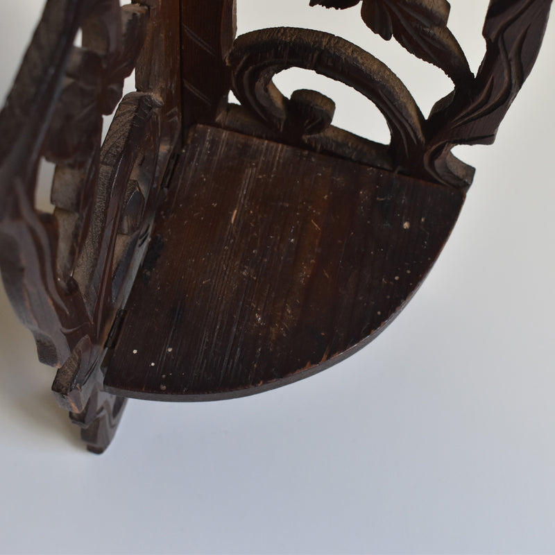 アンティーク　壁掛け　コーナースモールシェルフ