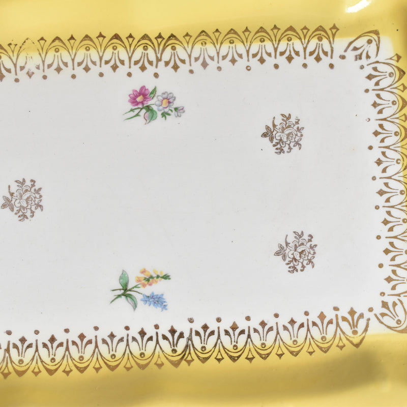 Vintage Rectangular Cake Plate Digoin & Sarreguemines n°9436