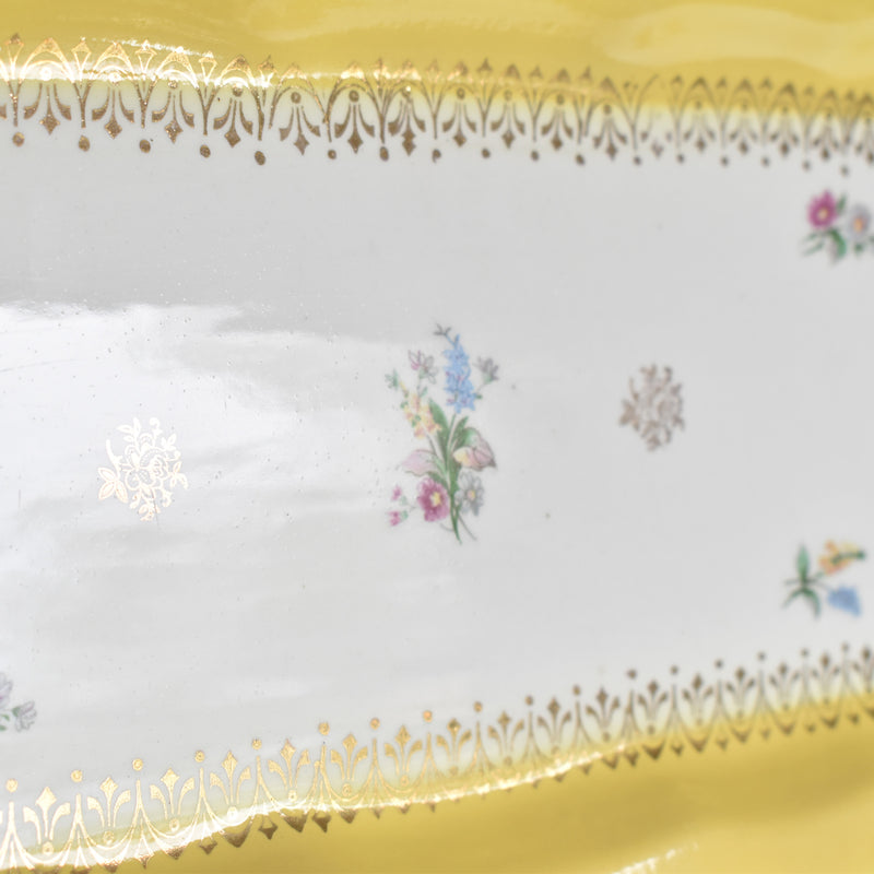 Vintage Rectangular Cake Plate Digoin & Sarreguemines n°9436
