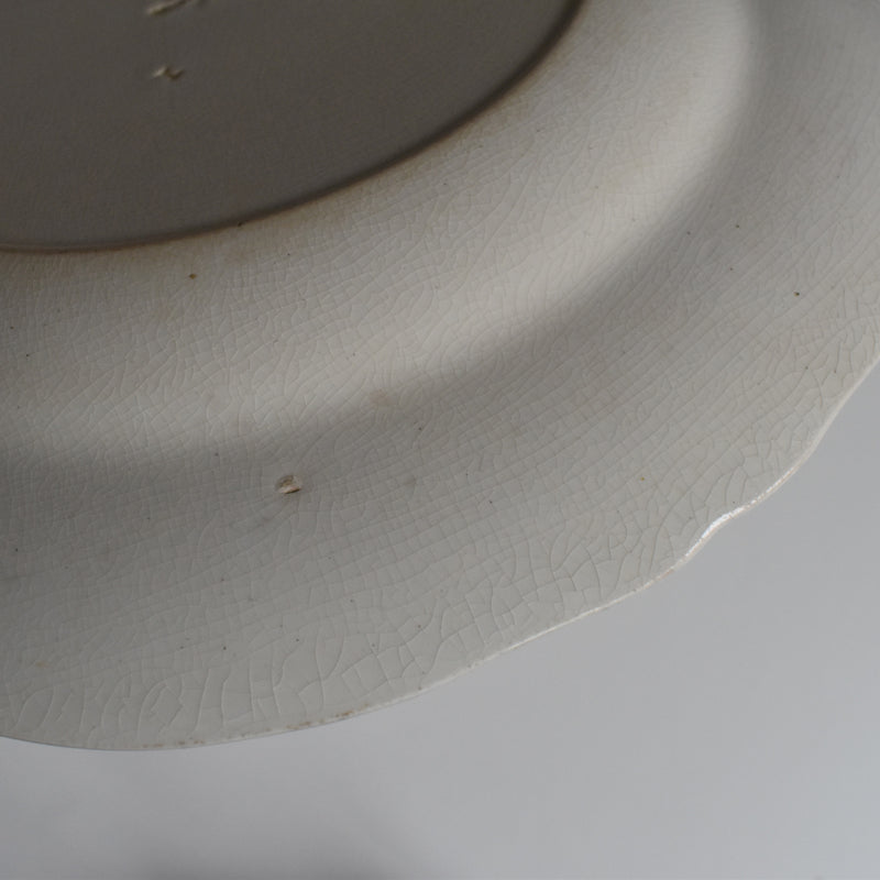 Antique Plate, Minton Creamware D