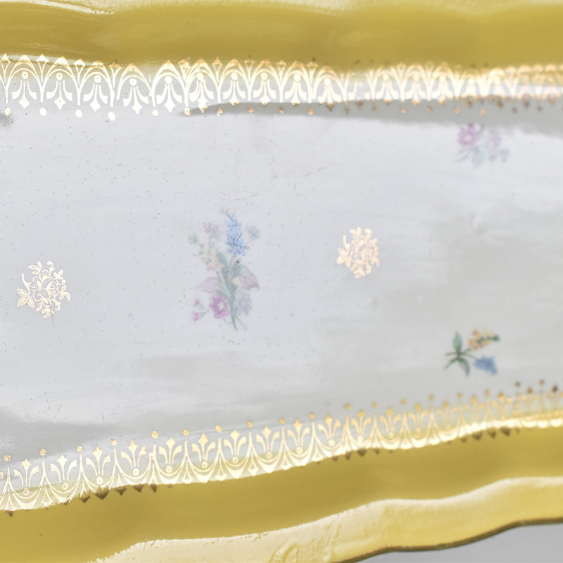 Vintage Rectangular Cake Plate Digoin & Sarreguemines n°9436