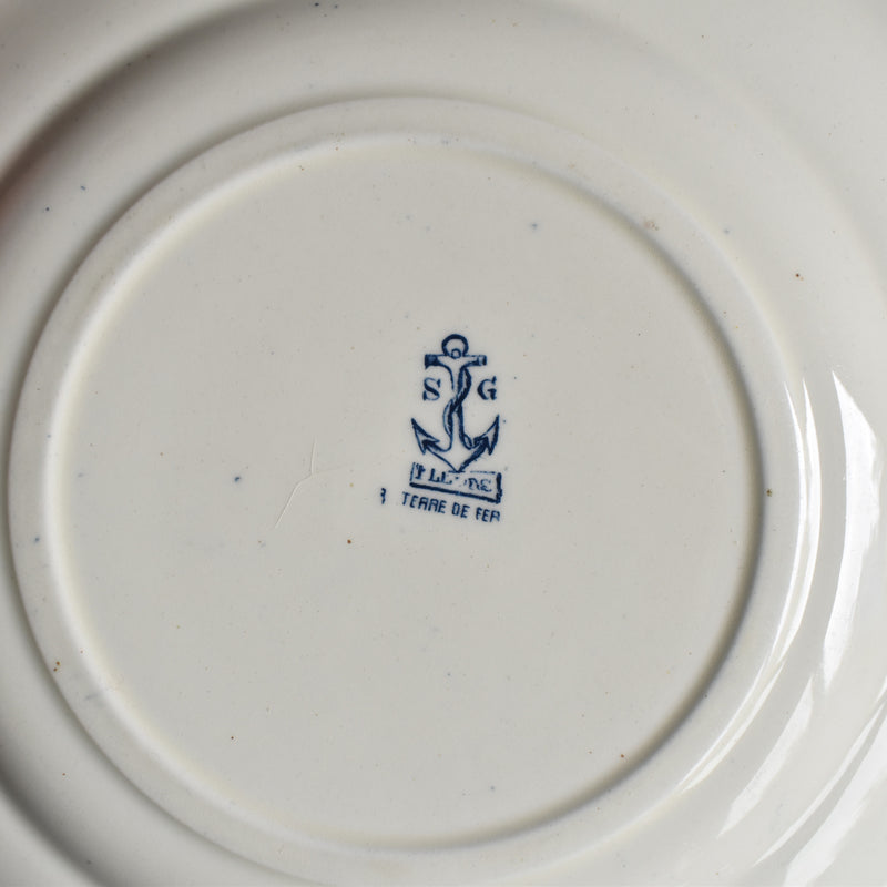 Antique Plate SG Choisy le Roi Clairfontaine Fleurs