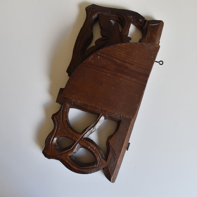 アンティーク　壁掛け　コーナースモールシェルフ