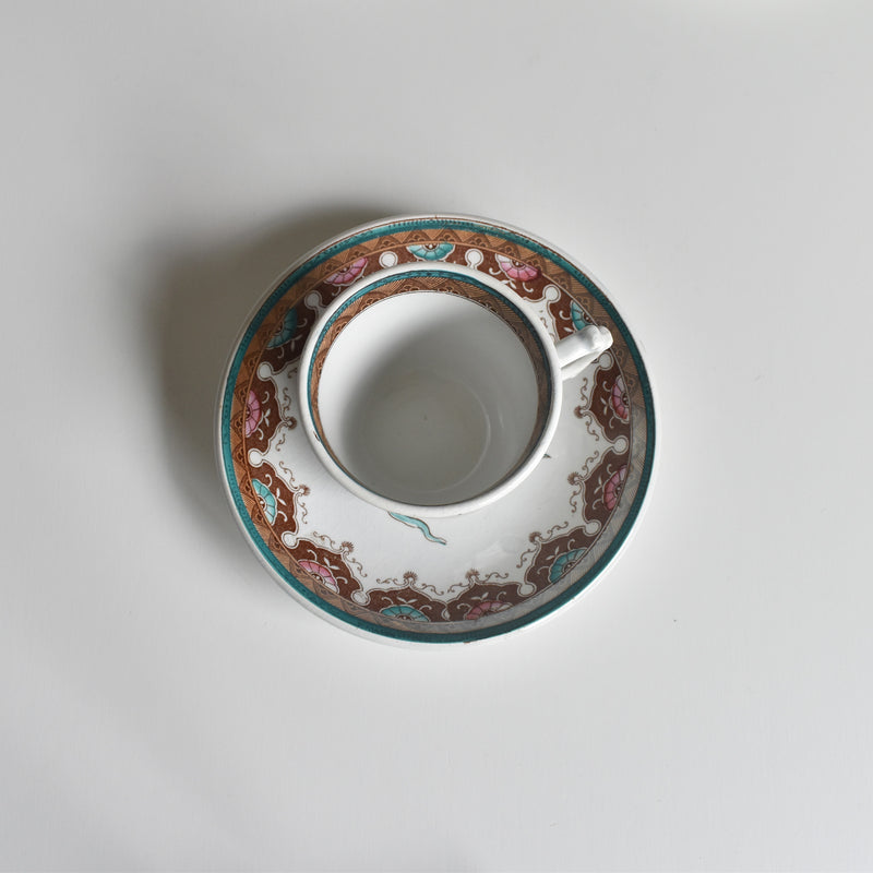 Antique Coffee Cup & Saucer, Sarreguemines A