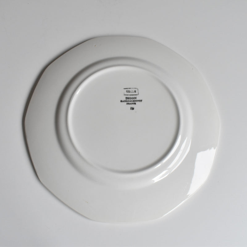 Vintage Plate Digoin & Sarreguemines Odile D