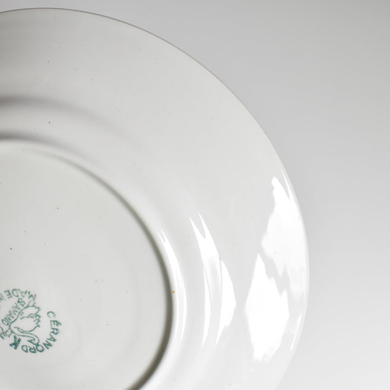 Vintage Dessert Plate, Saint Amand and Ceranord, Flower and Relief, B