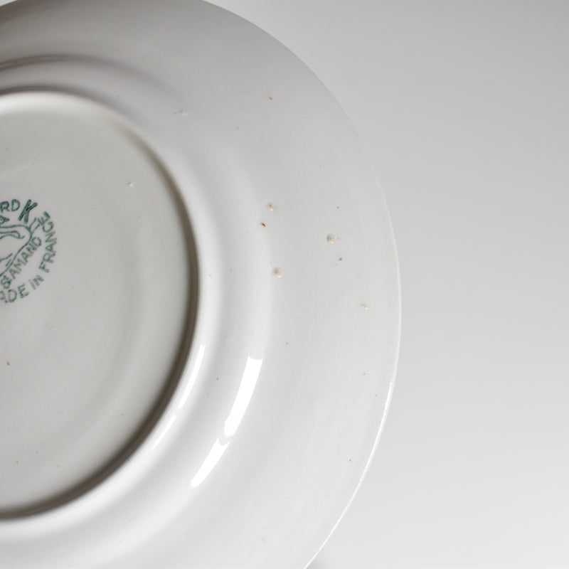 Vintage Dessert Plate, Saint Amand and Ceranord, Flower and Relief, B