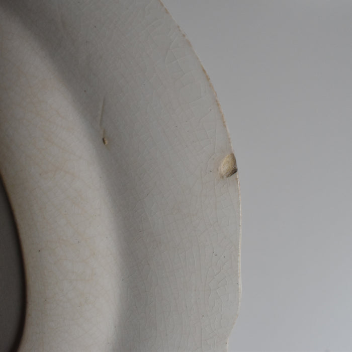 アンティークプレート ミントン クリームウエア E